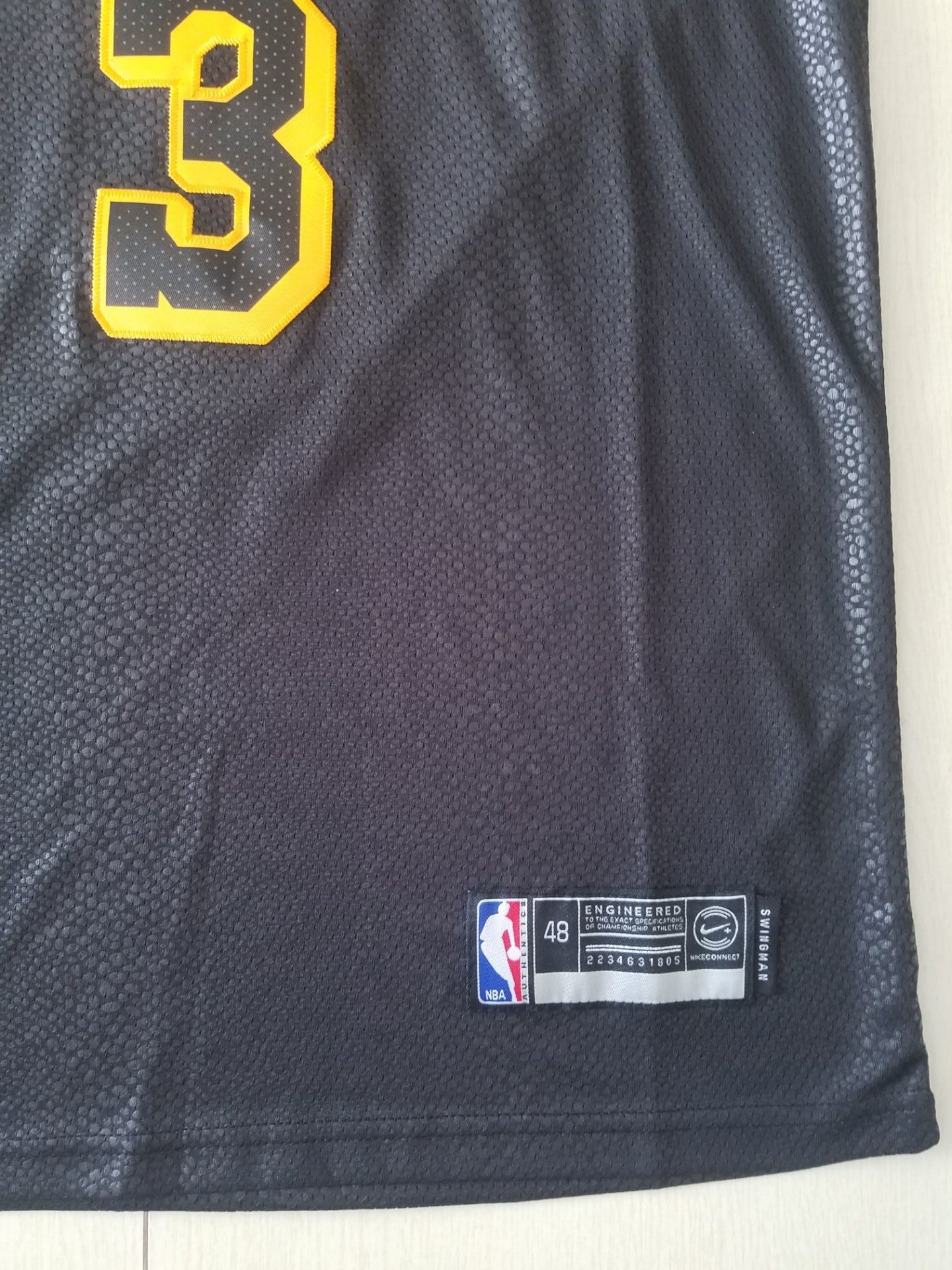 Men's Los Angeles Lakers Anthony Davis Black #3 NBA Swingman Jersey