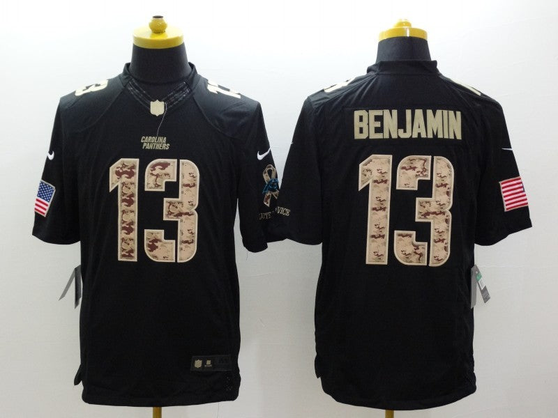 Men's Carolina Panthers Kelvin Benjamin #13 Black Game Player Jersey