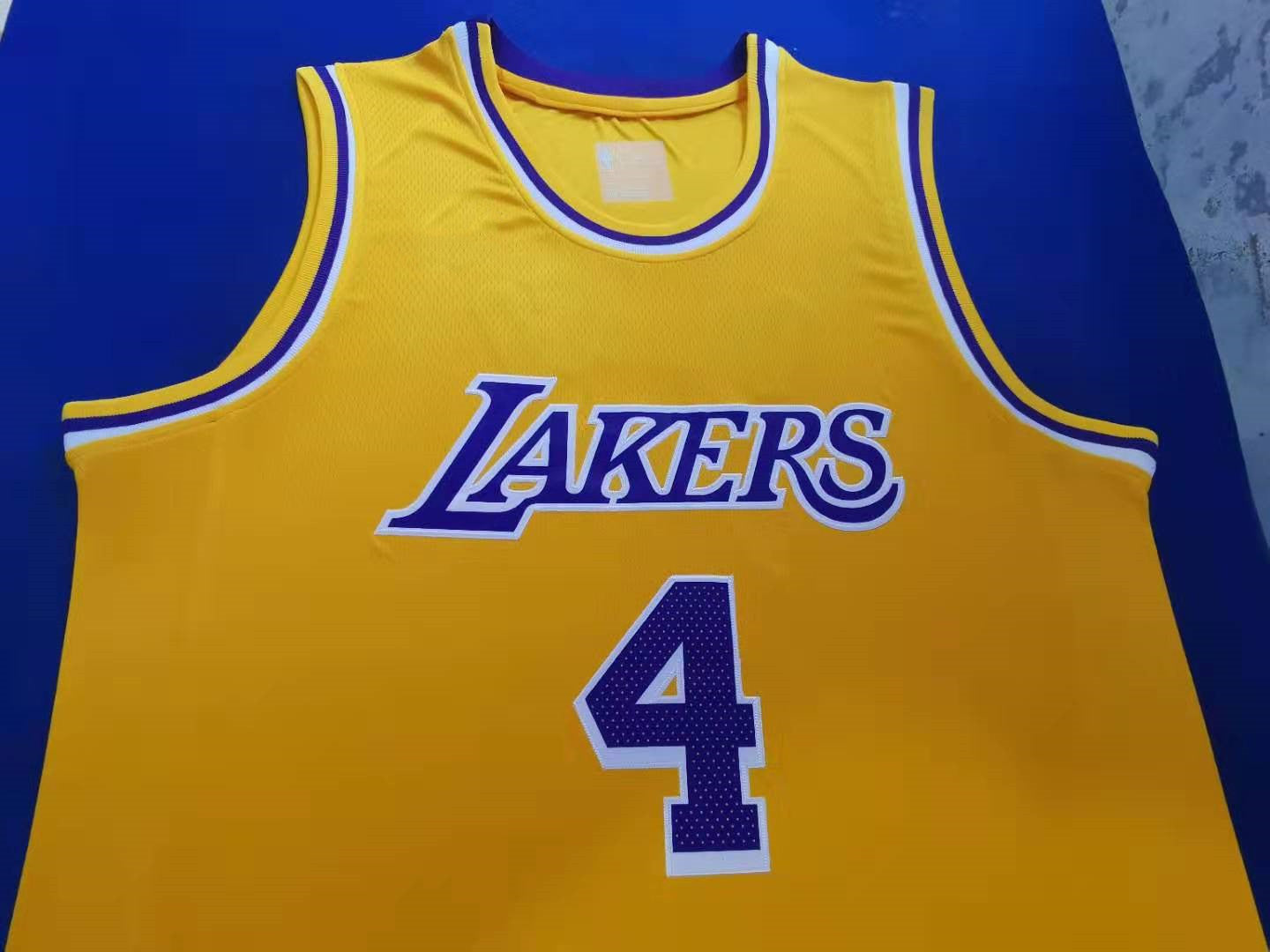 Men's Los Angeles Lakers Alex Caruso #4 NBA Yellow Player Jersey