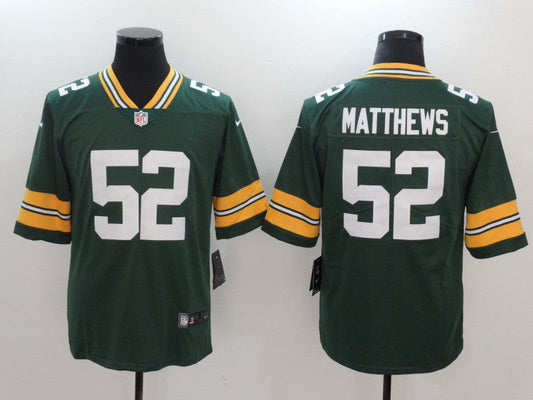 Men's Green Bay Packers Clay Matthews #52 Green Game Player Jersey