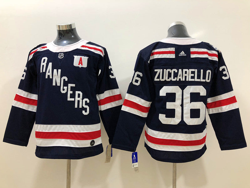 Men's New York Rangers Mats Zuccarello #36 Navy Player Jersey