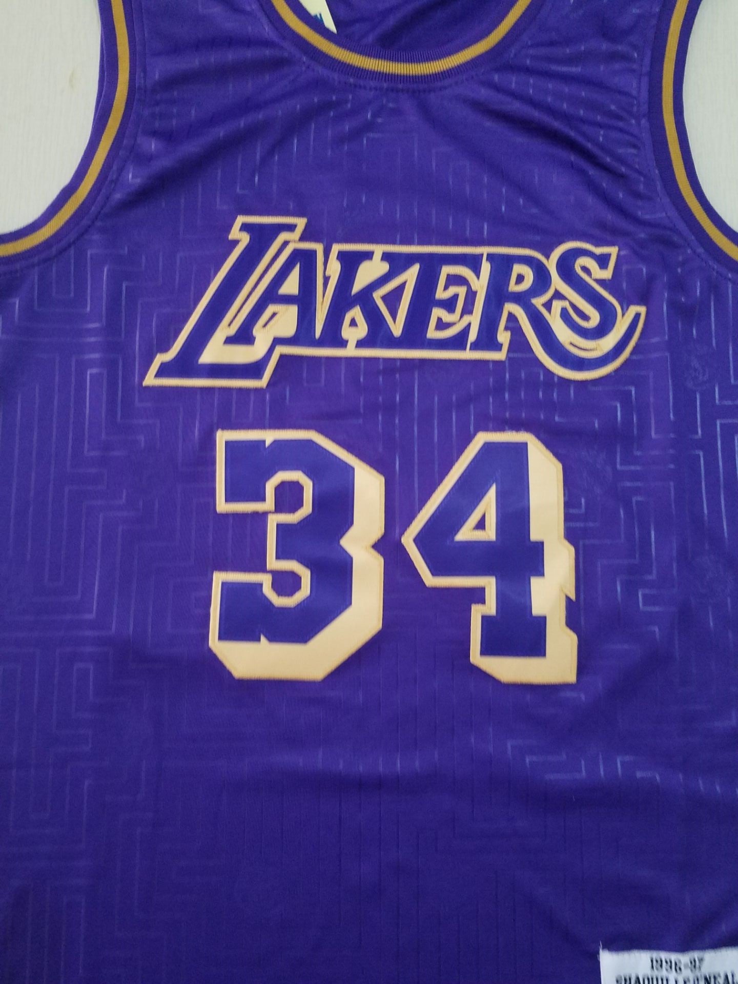 Men's Los Angeles Lakers Shaquille O'Neal Hardwood Classics Swingman Jersey