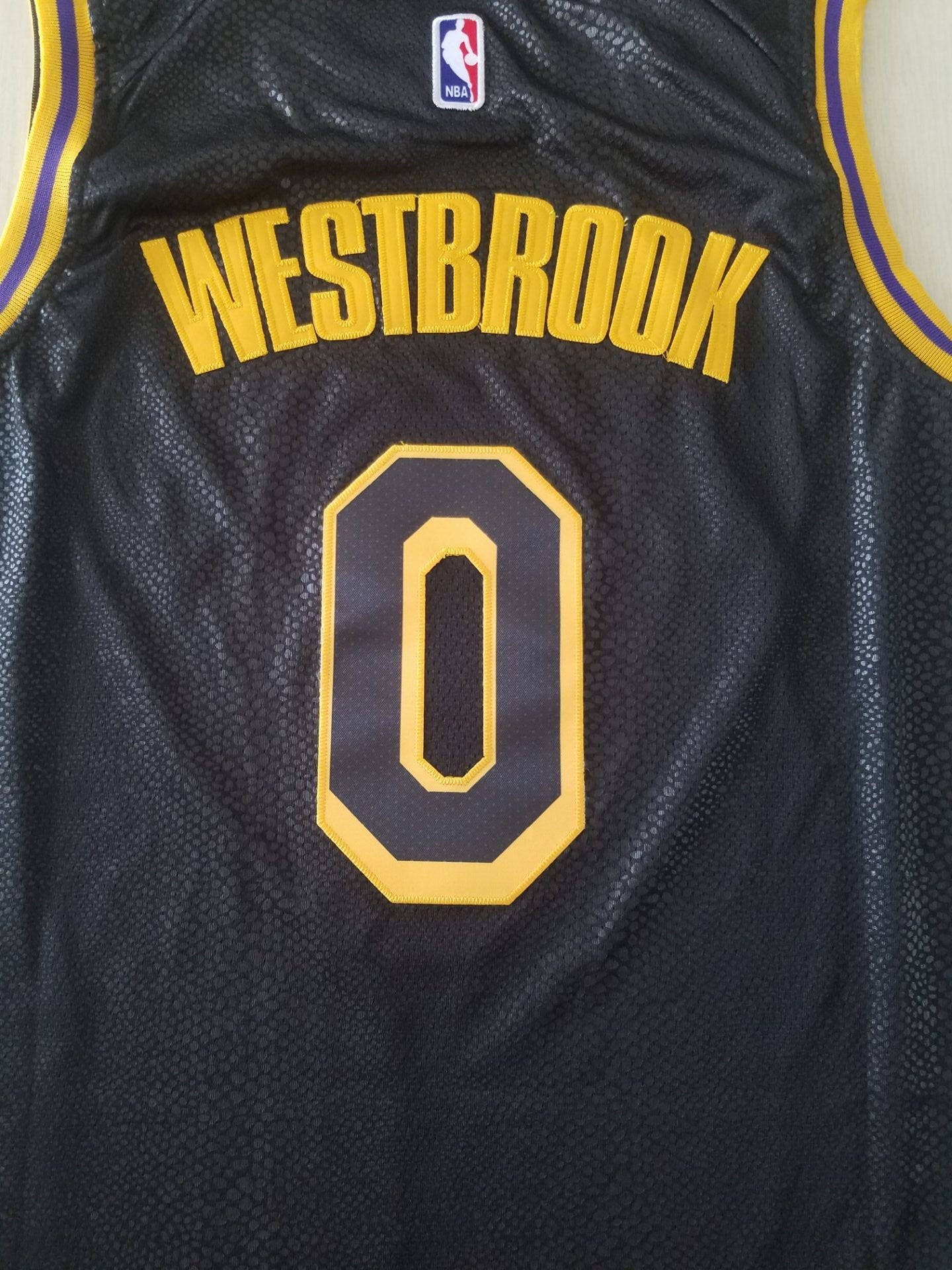 Men's Los Angeles Lakers Russell Westbrook Black City Edition Swingman Jersey