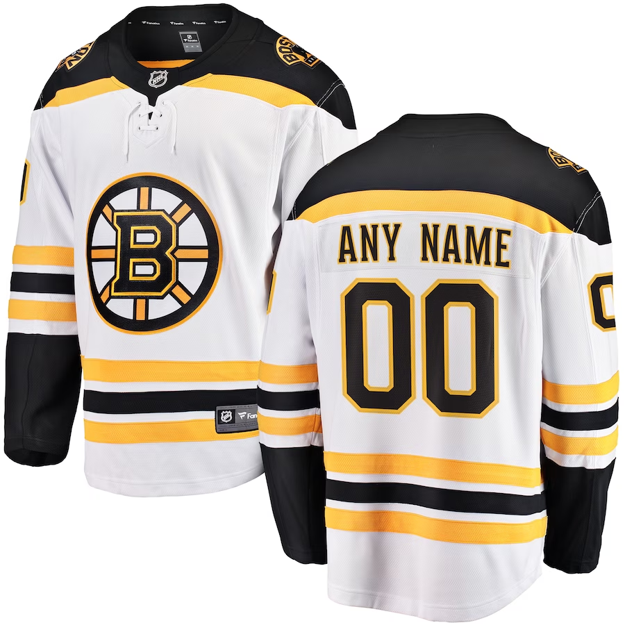 Men's Boston Bruins Fanatics Branded White Custom Player Jersey