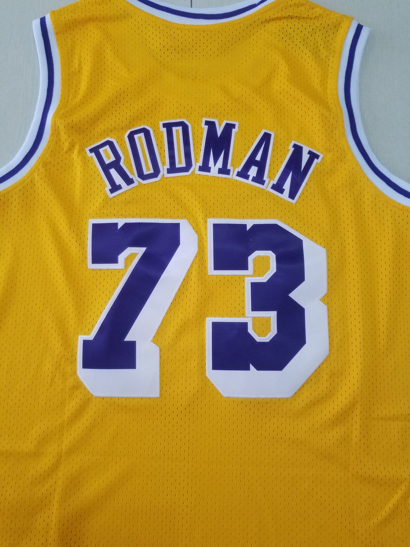 Men's Los Angeles Lakers Dennis Rodman Classics Swingman Jersey - Retro Yellow