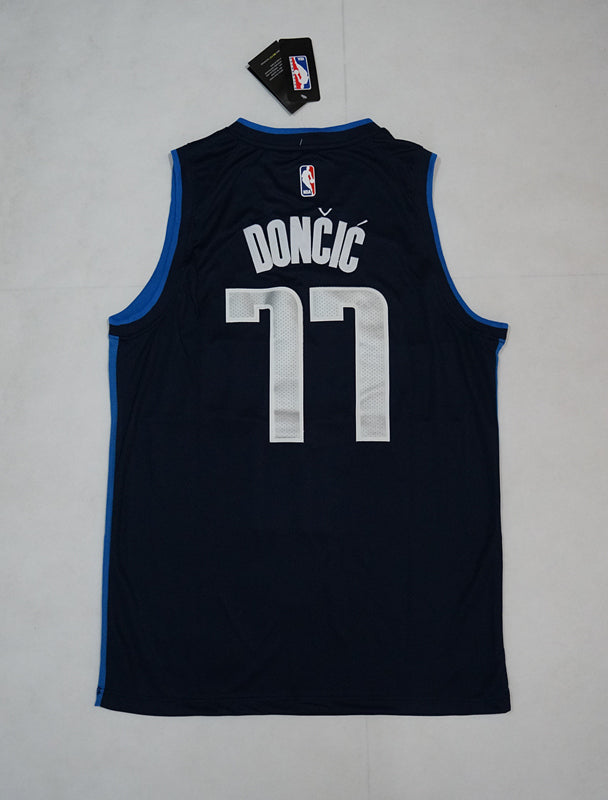 Men's Dallas Mavericks Luka Doncic #77 NBA Replica Jersey - Retro Blue