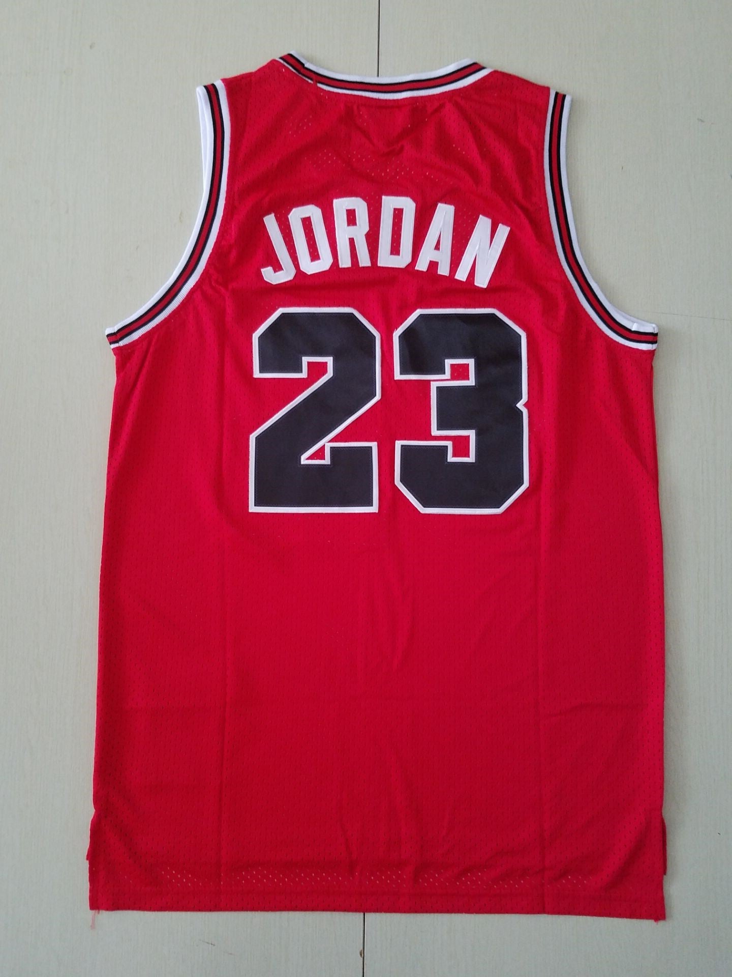 Men's Chicago Bulls Michael Jordan Red 1984-85 Hardwood Classics Jersey