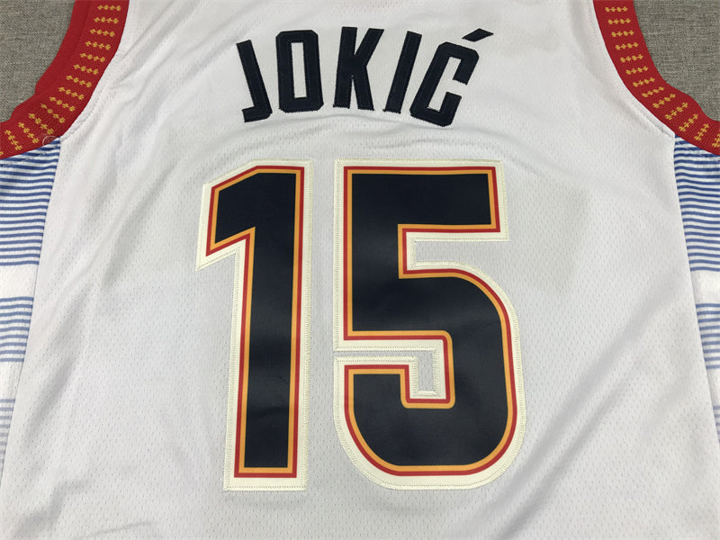 Men's Denver Nuggets Nikola Jokic #15 Silver 2022/23 Swingman Jersey - City Edition