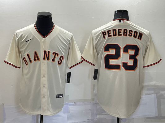 Men's San Francisco Giants Joc Pederson #23 Beige Replica Baseball Jersey