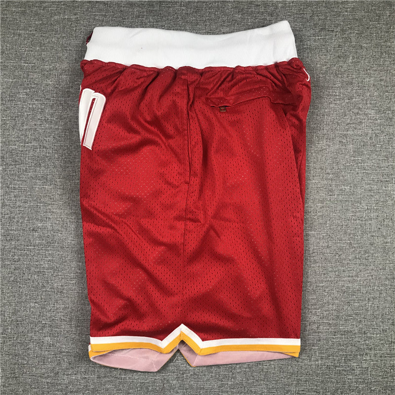 Men's Houston Rockets Red Hardwood Classics Basketball Shorts