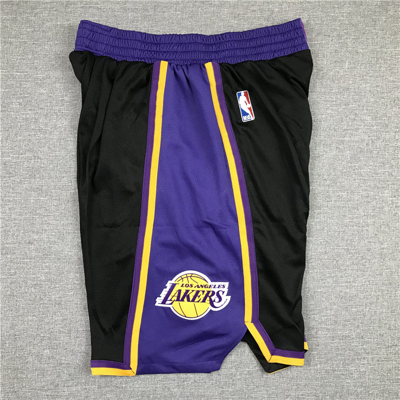 Men's Los Angeles Lakers Black Hardwood Classics Basketball Shorts