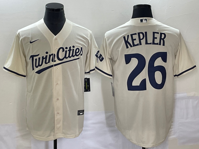 Men's Minnesota Twins Max Kepler #26 Beige Alternate Replica Player Jersey