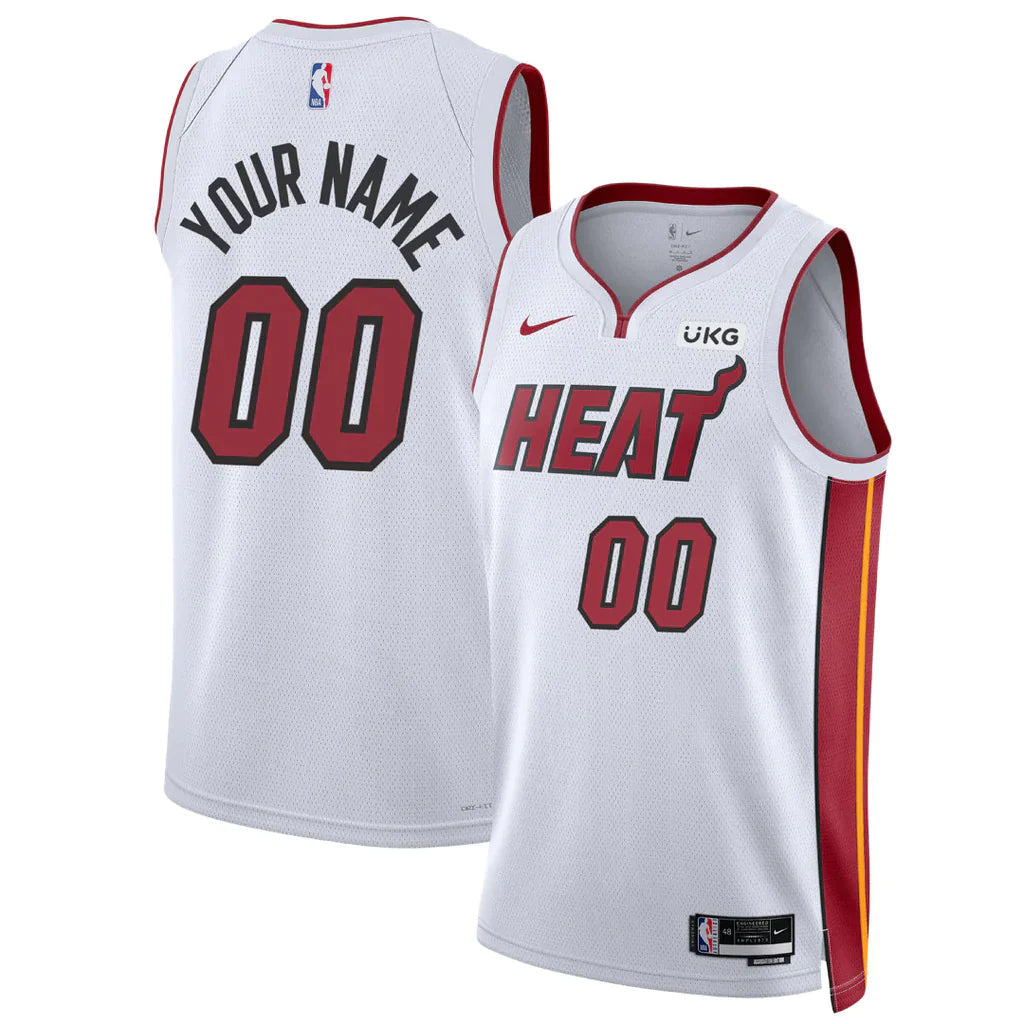 Miami Heat Custom White Swingman Jersey - Icon Edition